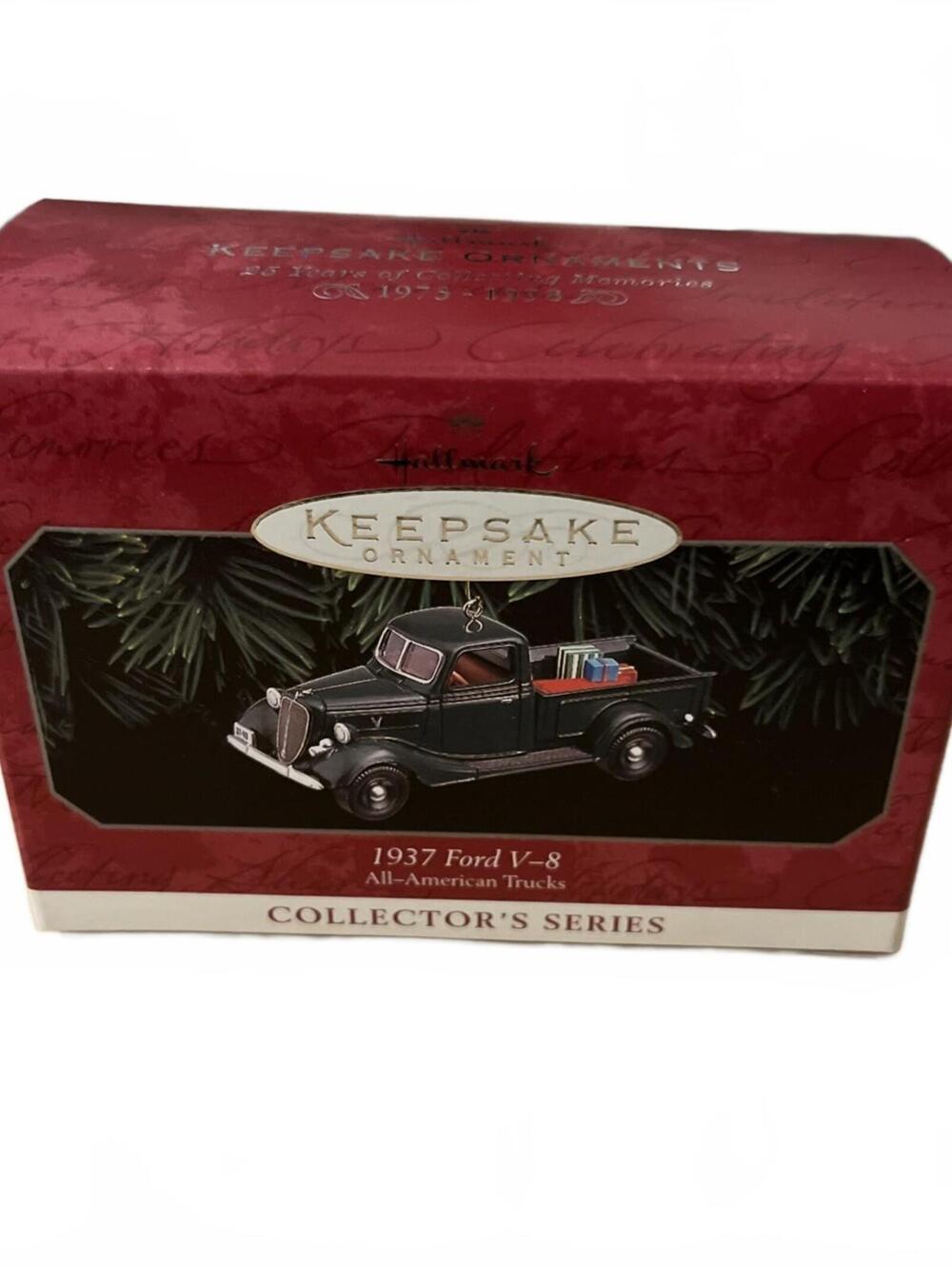 1998 Hallmark Keepsake Ornament 1937 Ford V-8 #4 All American Truck Series